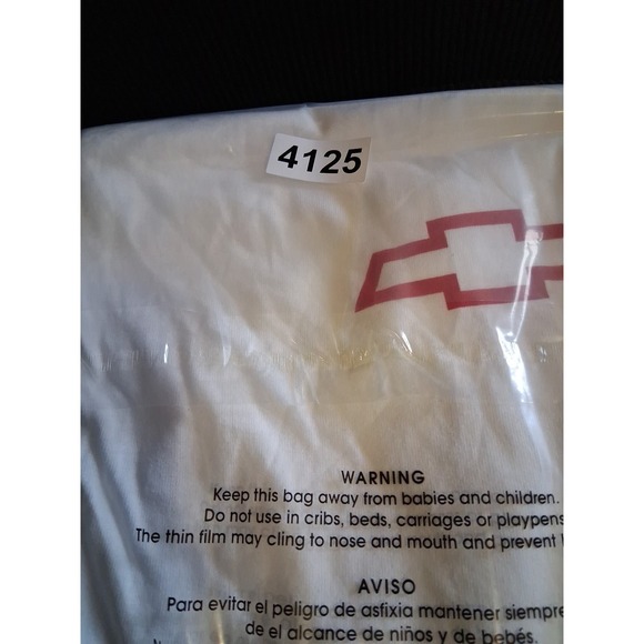 Chevrolet Shirt Mens XL White Short Sleeve Cotton Chevy Cars Trucks Cotton - Picture 6 of 6